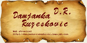 Damjanka Ružesković vizit kartica